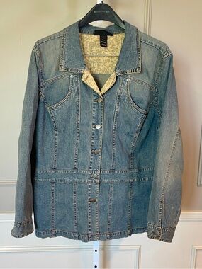 Venezia Vintage 90s Chore Jacket Denim Jean Barn 18 / 20 Trench Style